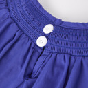  Back To School Apple Embroidery Blue Baby Girls Romper