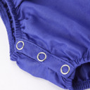  Back To School Apple Embroidery Blue Baby Girls Romper