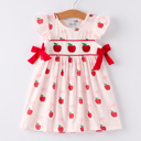  BACK TO SCHOOL Apple Bow Girls' Dress