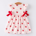  BACK TO SCHOOL Apple Bow Girls' Dress