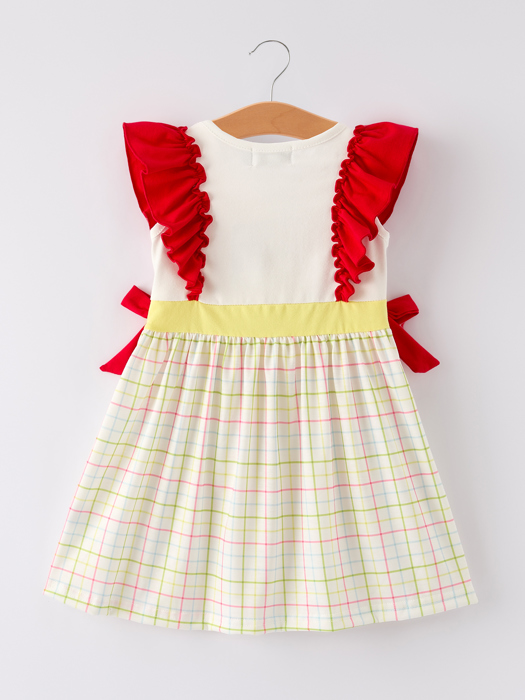Back-To-School Embroidery Toddler Girls' Dress