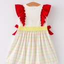  Back-To-School Embroidery Toddler Girls' Dress