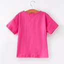  “IN MY BESTIE ERA” Rose Red Toddler Girls Short Sleeve Tops