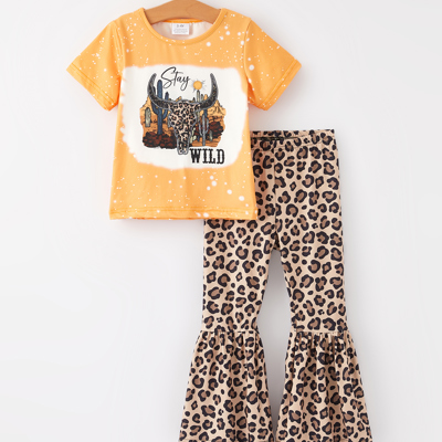 Western Leopard Print Girls Set