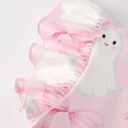  Halloween Pink Ghost Bow Flying Sleeve Dress