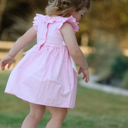  Pink Smocked Church Christ Bishop Christening Girls Dress