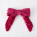  Hot Pink Girls Sequin Bow Hair Clip