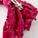  Hot Pink Girls Sequin Bow Hair Clip