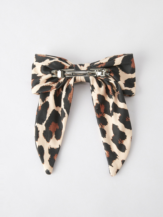 Leopard Print Bow Hairpin