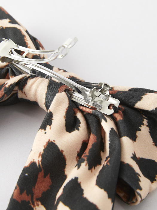 Leopard Print Bow Hairpin