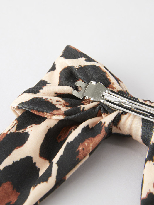 Leopard Print Bow Hairpin