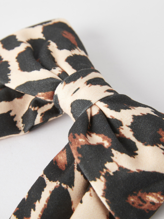Leopard Print Bow Hairpin
