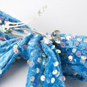  Sea Blue Girls Sequin Bow Hair Clip