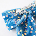  Sea Blue Girls Sequin Bow Hair Clip