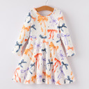  Bow Spring and Fall Toddler Girls Dress