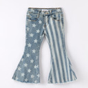  4th of july Toddler Patriotic Star Stripe Flare Jeans
