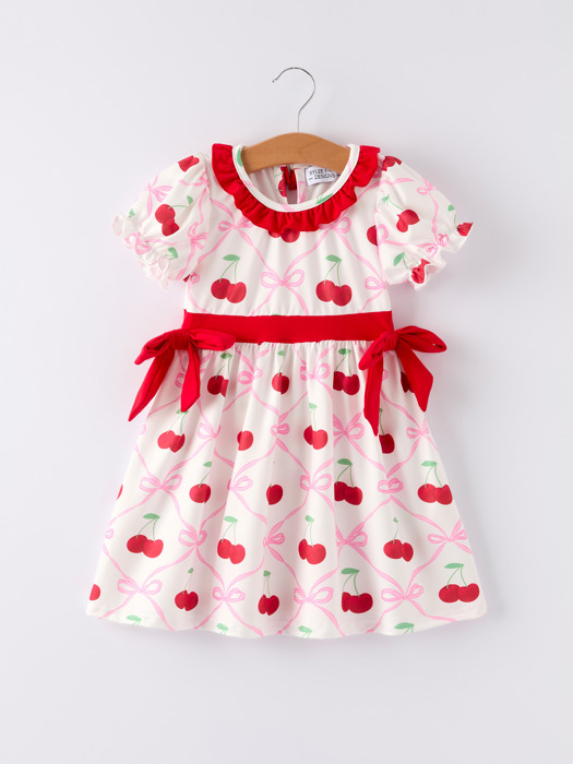 Cherry Bow Toddler Girls' Dress