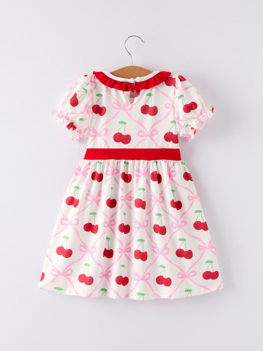 Cherry Bow Toddler Girls' Dress