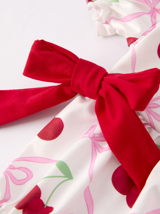 Cherry Bow Baby Girls' Romper