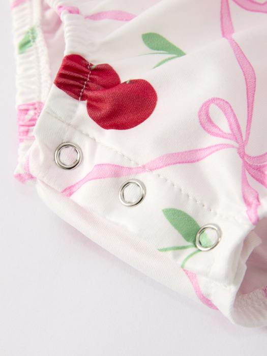 Cherry Bow Baby Girls' Romper