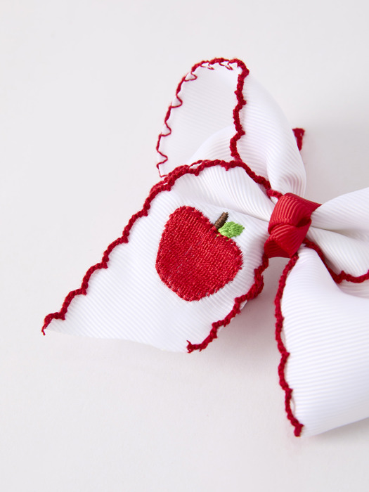 Back To School Apple Bow Hairpin