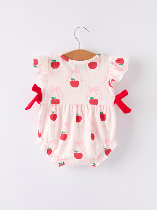 Apple Bow Baby Girls' Romper