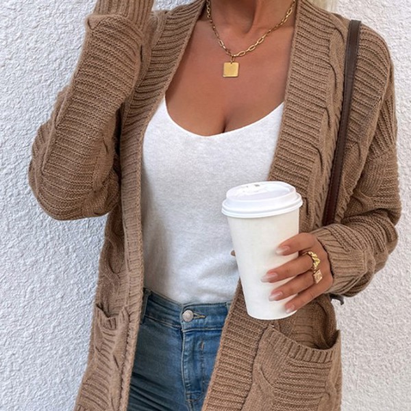 Chunky Cable Knit Cardigan