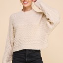  Cable Knit Cropped Sweater - 3 colors