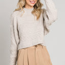  Cable Knit Cropped Sweater - 3 colors