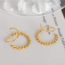 Gold Twist Double Twist Earrings