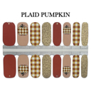 Plaid Pumpkin Fall Nail Wraps