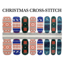 Christmas Cross-Stitch Christmas Nail Wraps