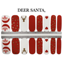 Deer Santa, Christmas Nail Wraps