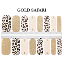 Gold Safari Glitter Nail Wraps