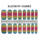 Rainbow Ombré Glitter Nail Wraps