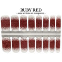 Ruby Red Glitter Nail Wraps