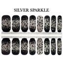 Silver Sparkle Glitter Nail Wraps