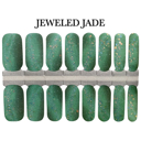 Jeweled Jade Glitter Nail Wraps