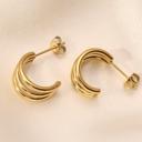 Gold Triple Hoop Earrings