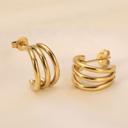 Gold Triple Hoop Earrings