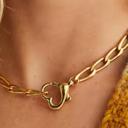 Gold Heart Clasp Necklace