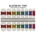 Rainbow Tips St Patricks Nail Wraps