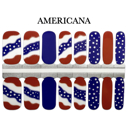 Americana Patriotic Nail Wraps  |  4th of July Non-Toxic Nail Polish Stickers, Decals, and Strips for DIY Manicures