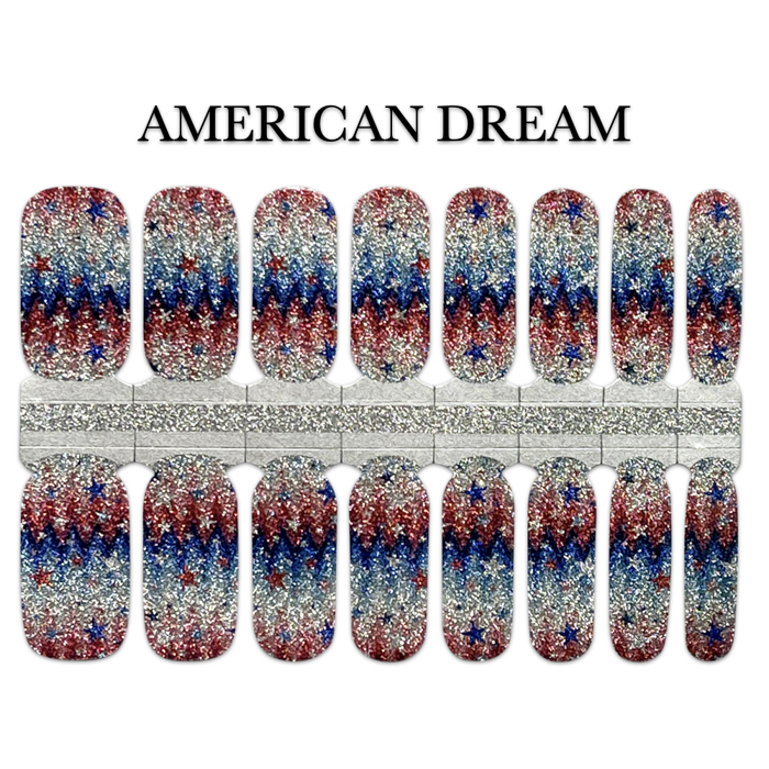 Patriotic Nail Wraps  |  4th of July Non-Toxic Nail Polish Stickers, Decals, and Strips for DIY Manicures