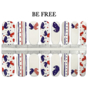 Be Free Patriotic Nail Wraps  |  4th of July Non-Toxic Nail Polish Stickers, Decals, and Strips for DIY Manicures