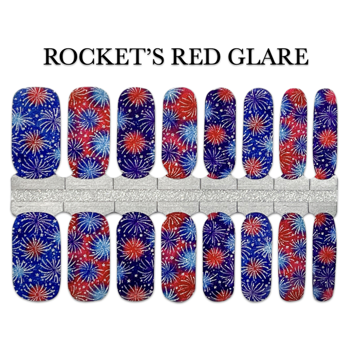 Patriotic Nail Wraps  |  4th of July Non-Toxic Nail Polish Stickers, Decals, and Strips for DIY Manicures