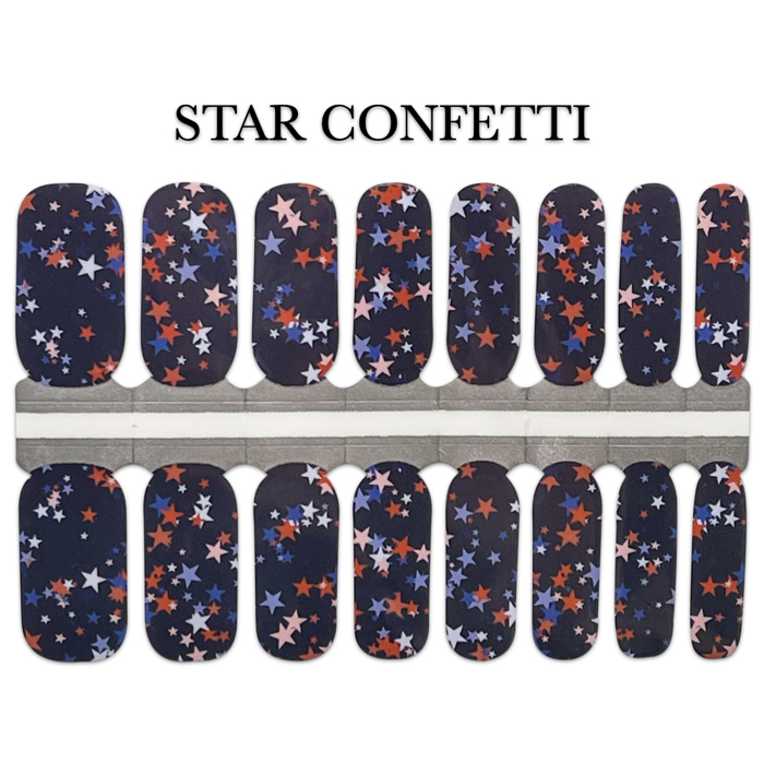 Patriotic Nail Wraps  |  4th of July Non-Toxic Nail Polish Stickers, Decals, and Strips for DIY Manicures