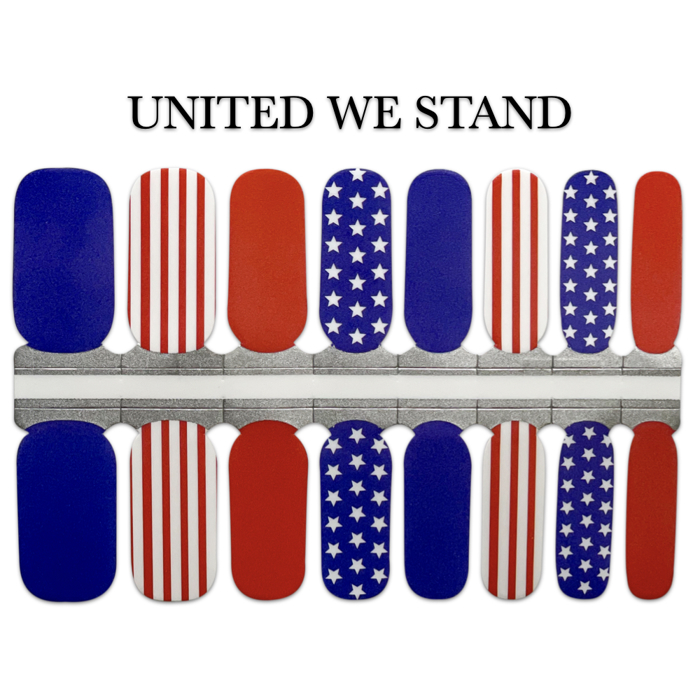 Patriotic Nail Wraps  |  4th of July Non-Toxic Nail Polish Stickers, Decals, and Strips for DIY Manicures