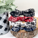 White Bandana Headband with Knotted Bow - 4 Colors