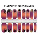 Haunted Graveyard Spooky Halloween Nail Wraps  |  Non-Toxic Nail Polish Stickers, Decals, and Strips for DIY Manicures